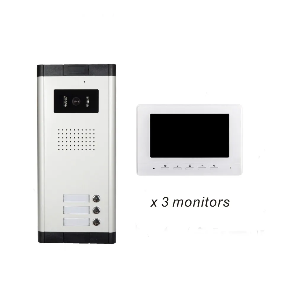 
XSL-V70H-520-1V3 multi apartments wired video door phone 7inch screen intercom system 