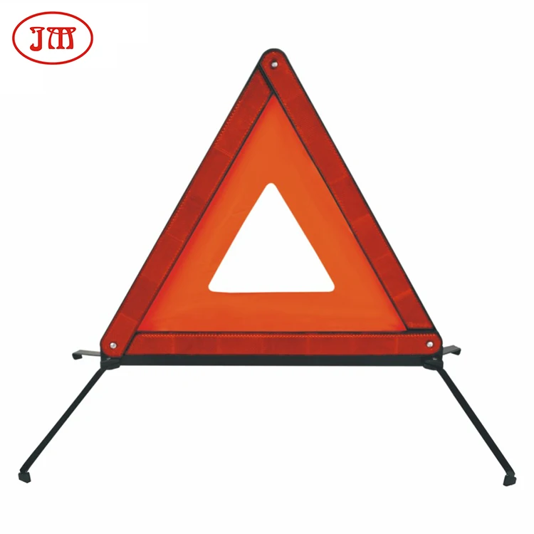 High Visibility Red Roadway Safety Car Emergency Sign Reflective Triangle Warning