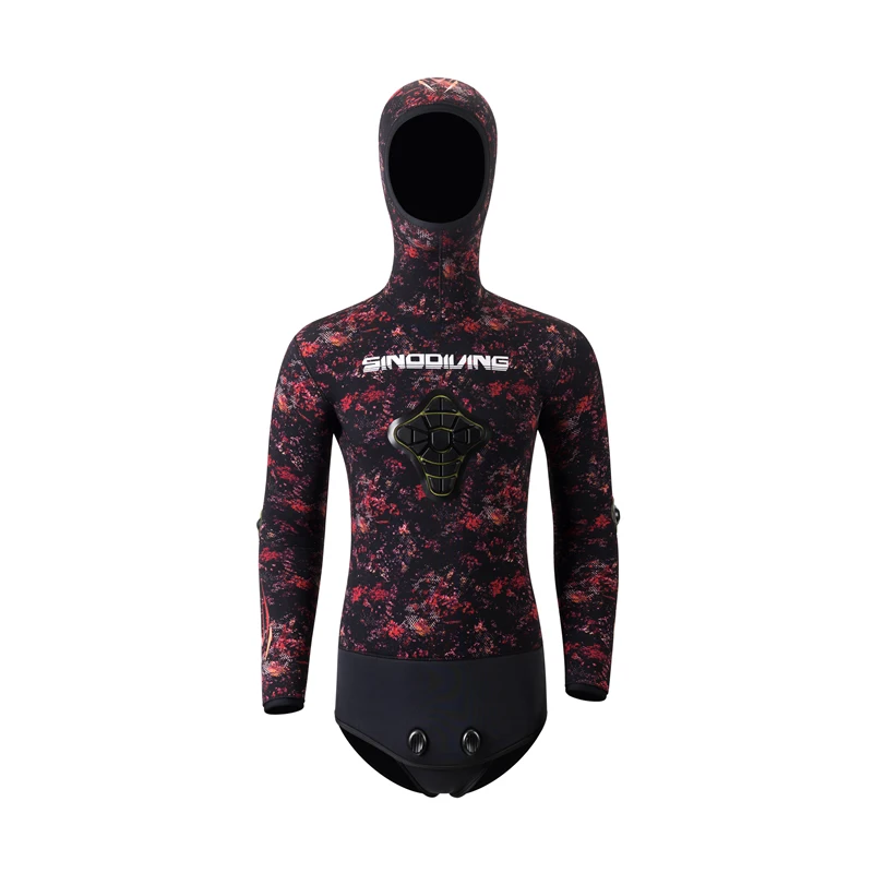 Sinodiving Cr SBR Camo 7mm Sports Wetsuit Customized Spearfishing Men Surfing Scuba Neoprene Camouflage Swimming Diving Suit