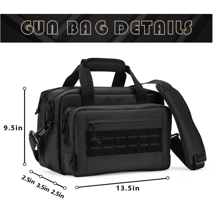 Practical and Durable Tactical Gun Range Bag with Lock Hole