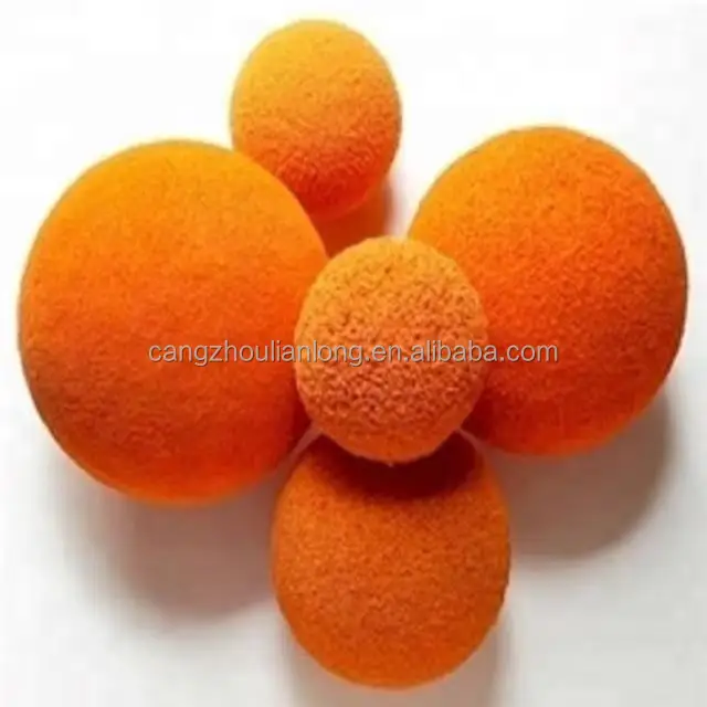 Custom Size sponge ball for concrete DN125 tube cleaning