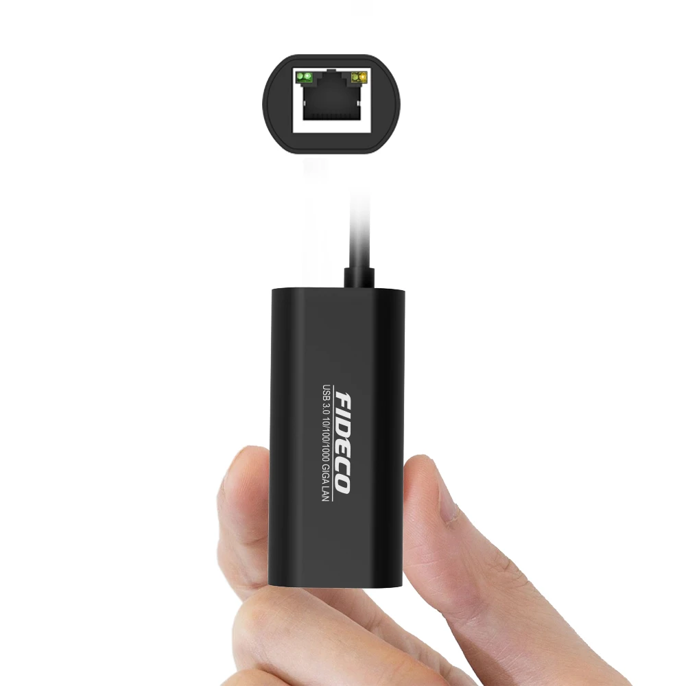 FIDECO High speed Usb3.0 type C to 10/100/1000Mbps Gigabit Lan Ethernet Adapter Usb Lan Adapter
