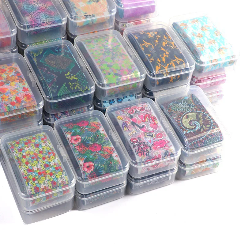 Destly 10pcs/box New nail transfer foil flower leaf series nail sticker decal starry sky paper decoration