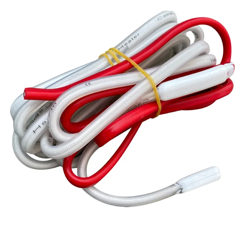 230 В, 40 Вт/м, силиконовый эластомерный изолированный параллельный кабель с постоянной мощностью, нагревательный белый провод для заморозки дверей (60821957702)