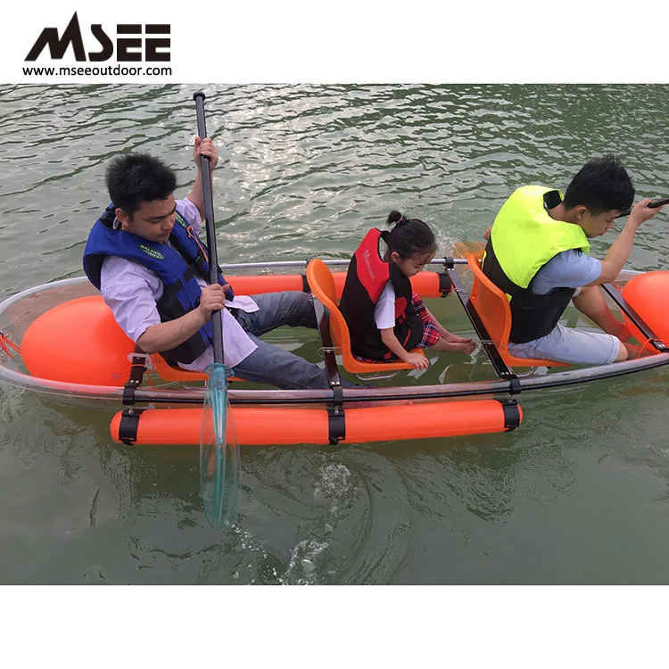 Transparent kayak paddle polycarbonate inflatable transparent rigid pro marine transparent boat