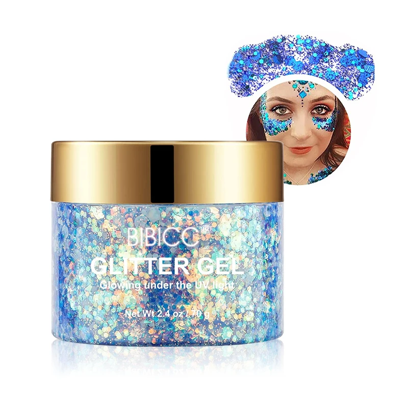 Top Makeup Eco Friendly Wholesale Private Label Festival Face Body Ultra Flashing Shimmering Waterproof Colourful Glitter Gel
