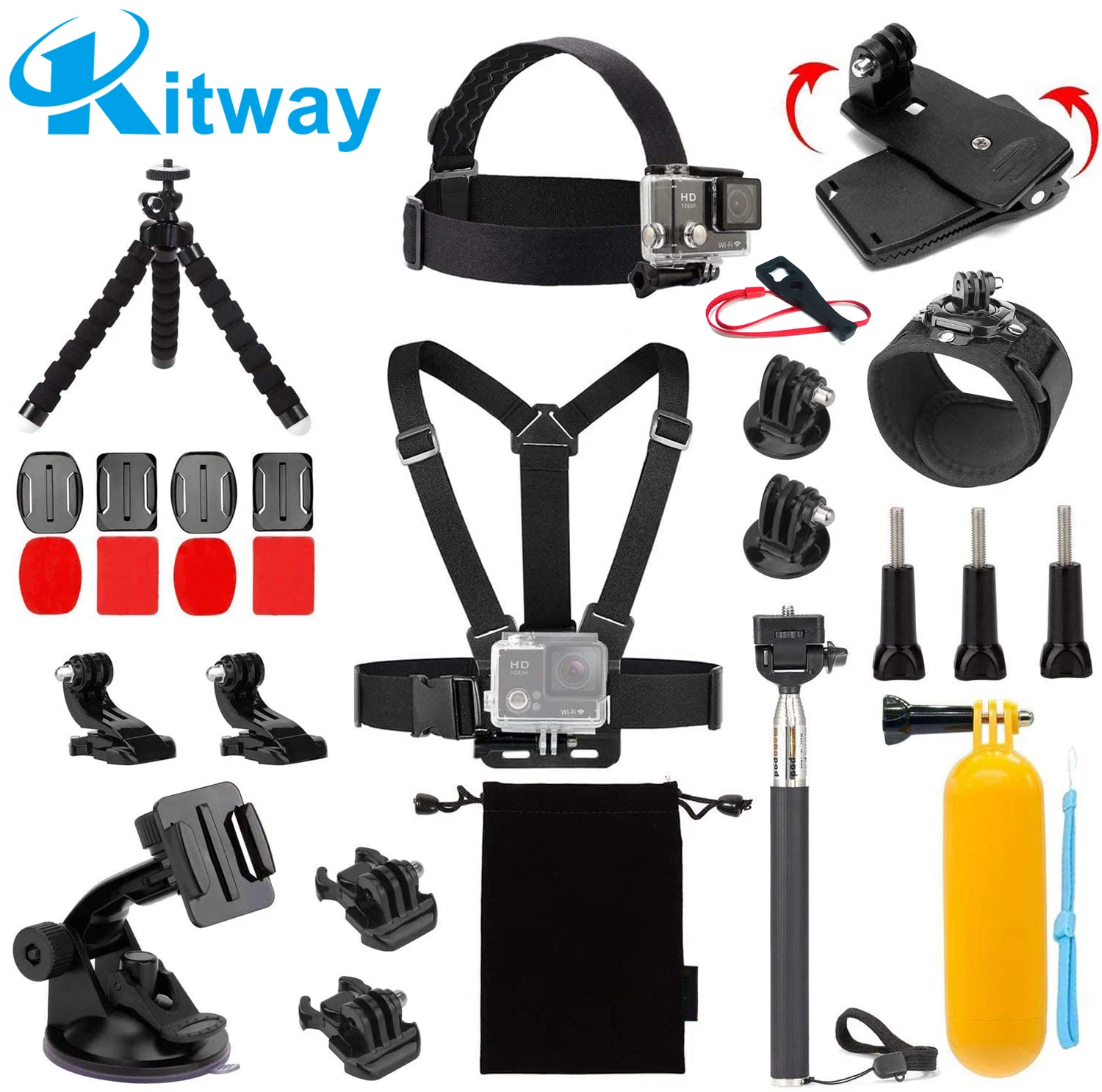 14 in 1 action & sports Gopros Camera Accessories Combo Kit original 14-in-1 for gorpo Hero 10 9 go pro accessory set