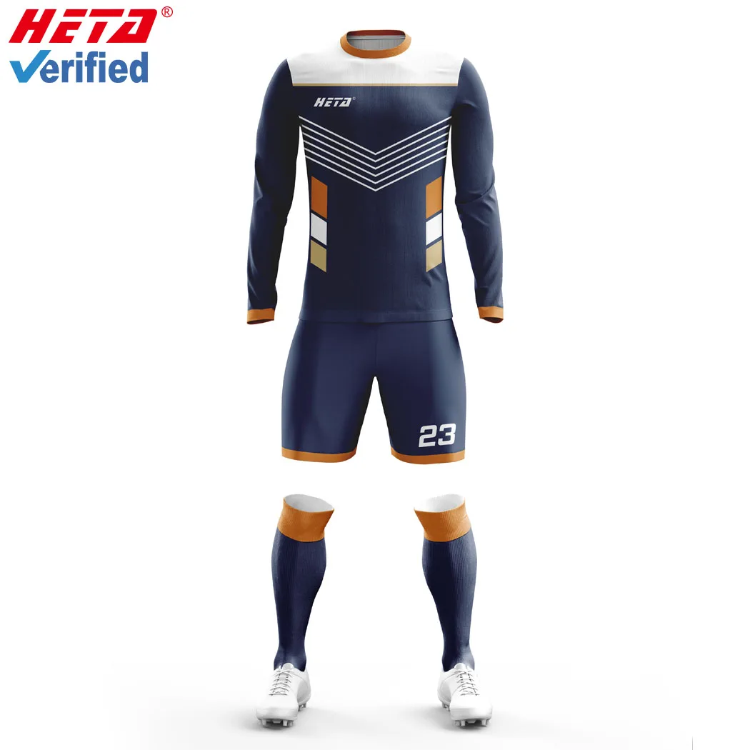 
 Новая быстросохнущая спортивная униформа вратаря с сублимационной печатью, Мужская футболка с длинным рукавом  