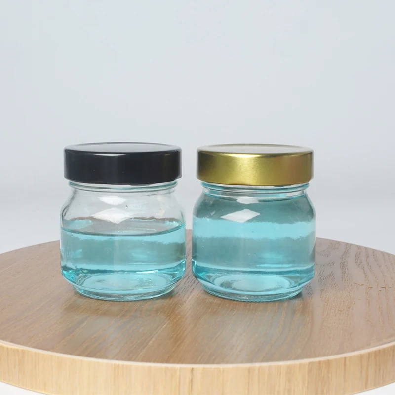 8oz Wide Mouth glass mason jar with split tops lid for canning honey food storage