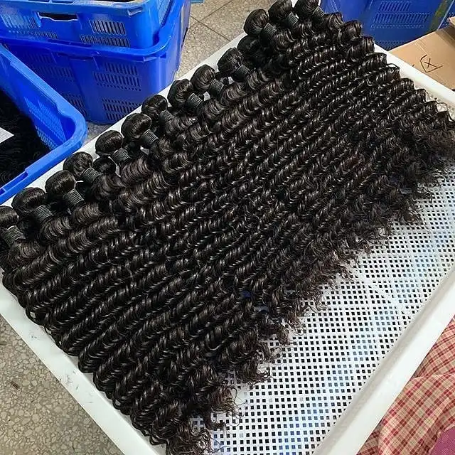 Cuticle Aligned Deep Wave Hair  , Top Quality Deep wave Bundles,  Wholesale Virgin Brazilian Hair