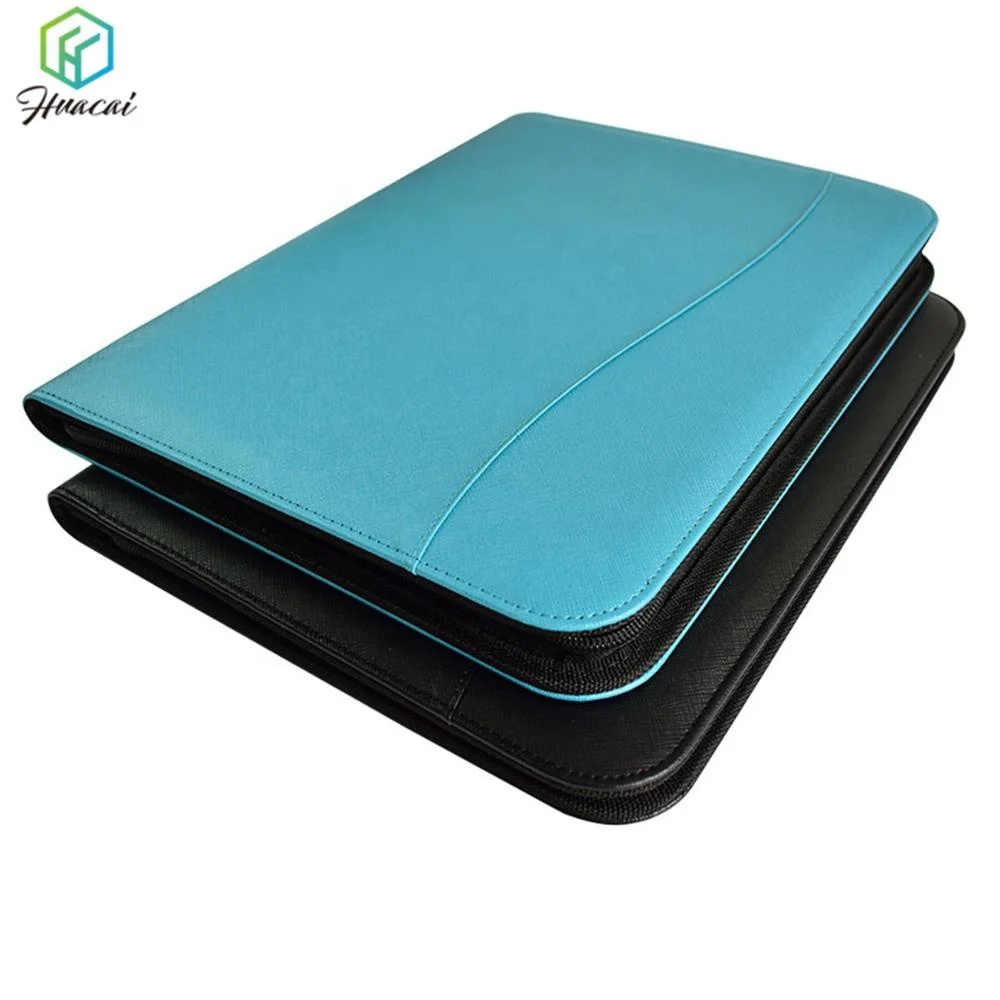 
Wholesales PVC/Leather stationery Conference leather portfolio of business with card holders 