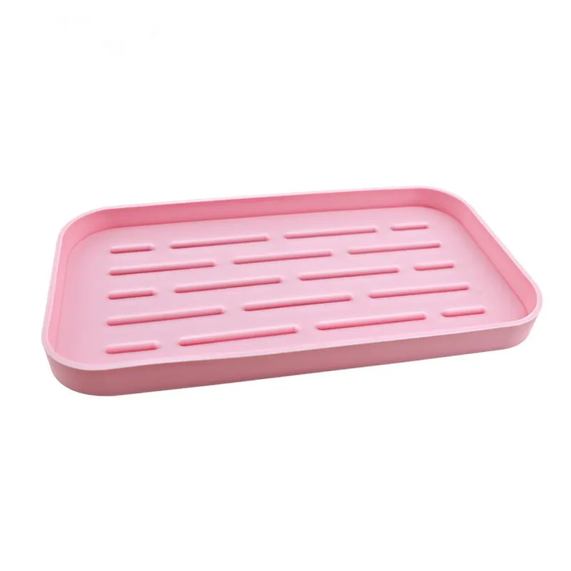 Large rectangle Silicone Drain Pan kitchen drain tray Tableware Water Cup mat fruit and vegetable dish receiving function