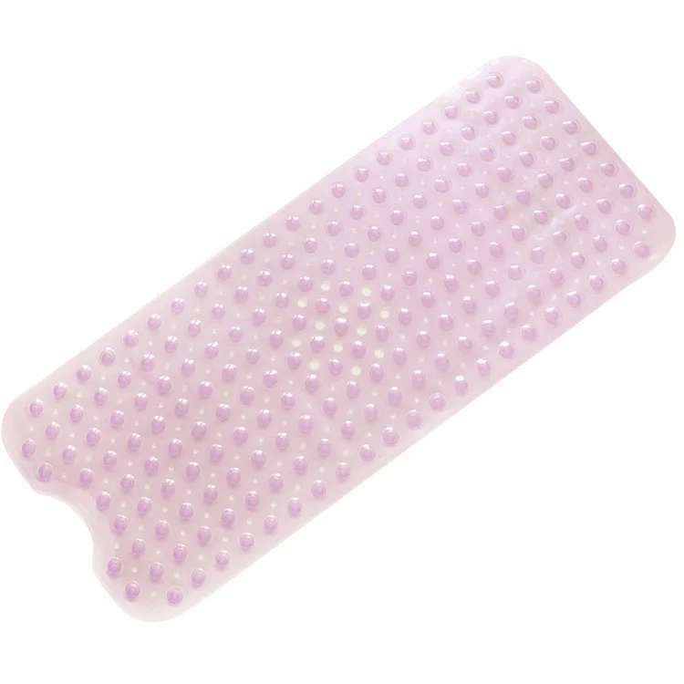 Large Rectangle Non Slip Shower Mat Machine Washable Bathroom Quick Drying Pvc Bath Mat With Suction Cups