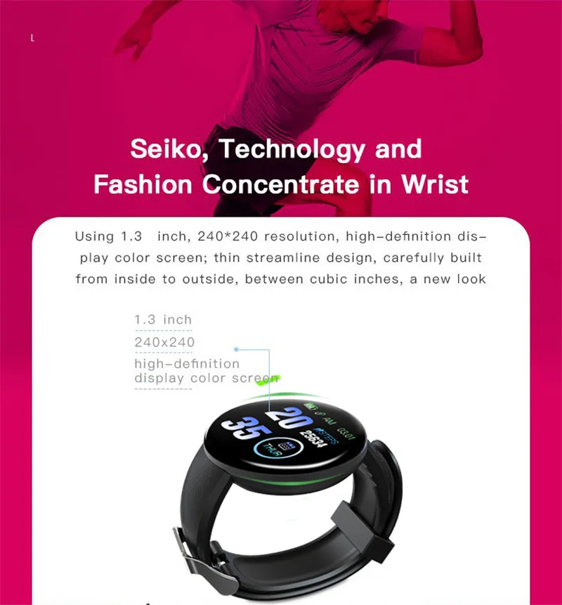  Смарт-часы LICHIP L216 montre inteligente plus heart rate d18 relogio reloj smartwatch