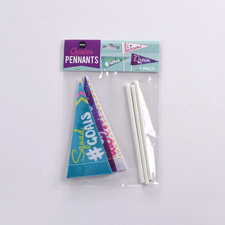 Felt flag sports club customized printed felt bunting sport felt triangle pennant banner