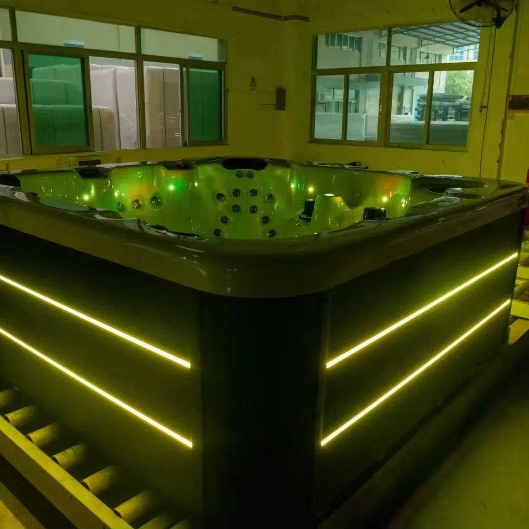 2024 Hot Selling Cheap whirlpool massage Acrylic Hot tubs 5 person Balboa Outdoor hot Tub Spa with cover