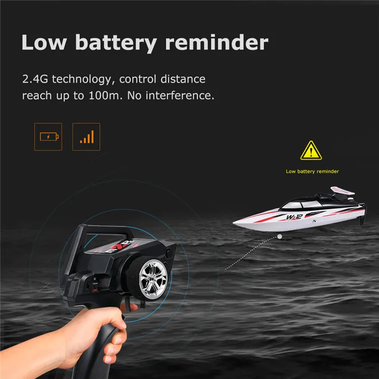 WL Toys WL912-A 2.4 GHz Large High Speed Electric Plastic Remote Control Racing Boats Toys Model for Sale New