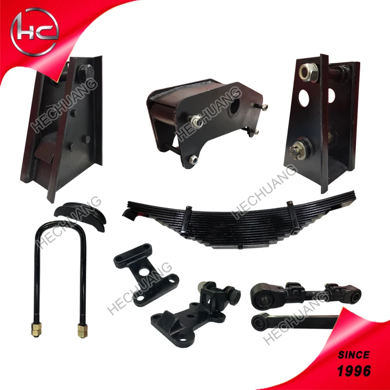 Top 1.Trailer chassis brake system suspension with leaf spring