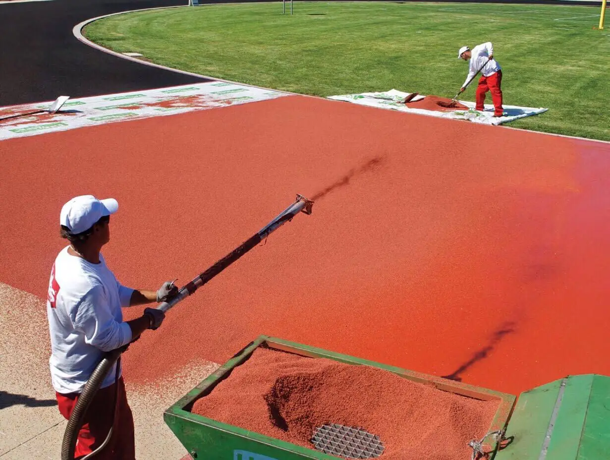 Sports track particle spraying equipment EPDM/SBR Rubber Granules Spraying Machine For Running Track