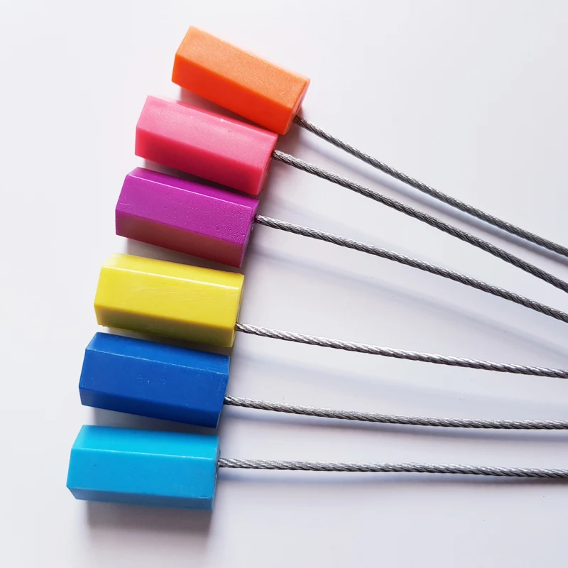 Guangzhou manufacturer 25cm high quality steel wire seals/cable tie seuriity seals for food factory and supermarket