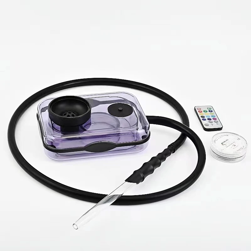 2022 New Candy Color Portable Box Book Design Acrylic Hookah Supplies Plastic Shisha Shesha Hookah