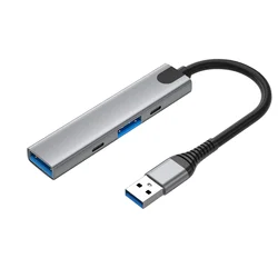 Multifunction USB HUB 4 IN 1 USB C HUBs with charging port for iPhone iPad Mobile Phone Tablet laptop OTG MIDI Adapter