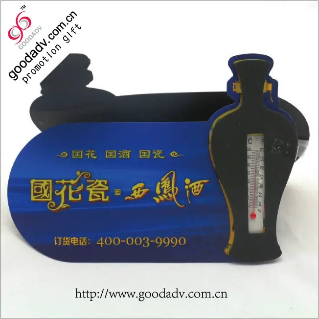 promotional custom logo business thermometer fridge magnet kitchen sticker