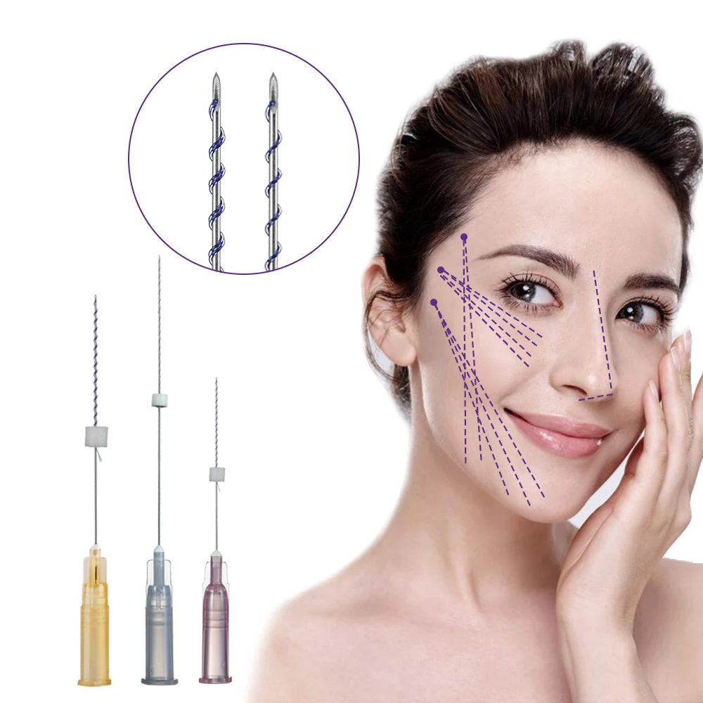 Korea Mesh Nose Berbed Screw Facial Lifting Shark Teeth Molding Thread 4D PDO Cog