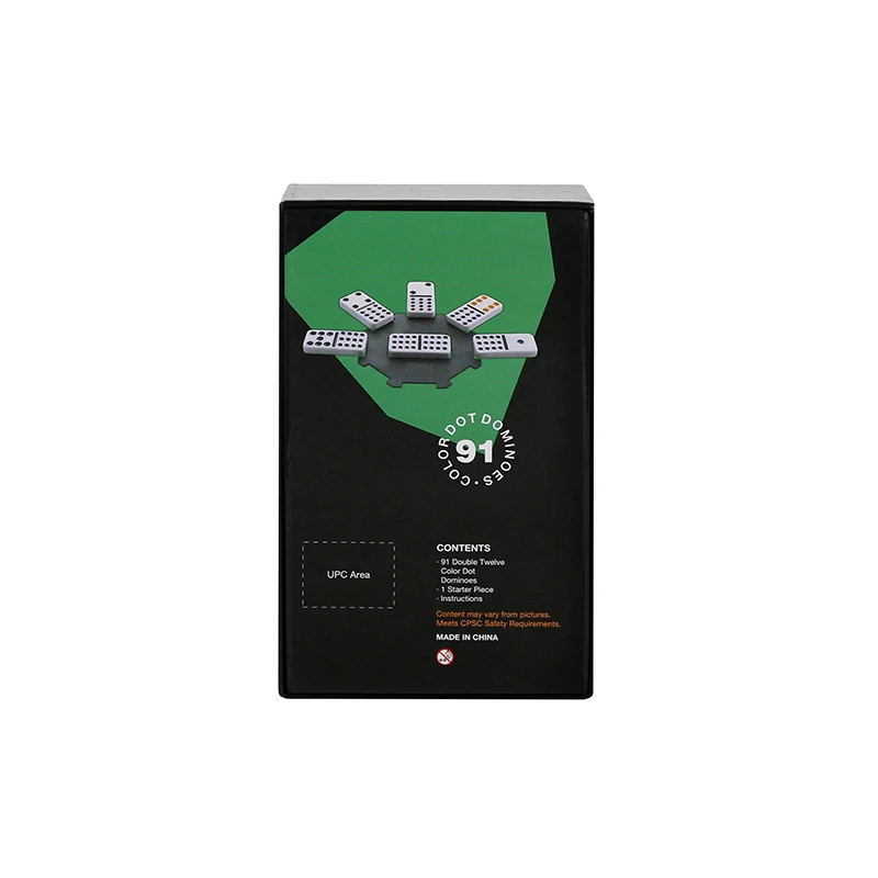 Double 12 plastic domino in tin box for 4 player