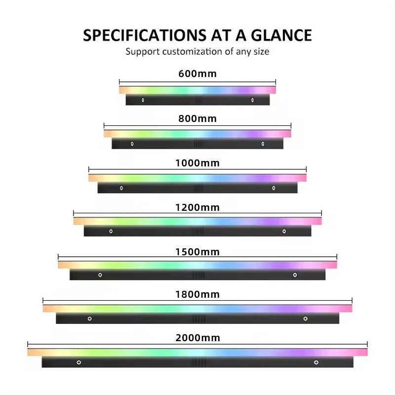 Outdoor Garden IP65 Aluminum Long Wall Lamp 110V 220V RGB RGBW 1M 1.2M 2M 2.4M Exterior LED Strip Linear Outdoor Wall Light