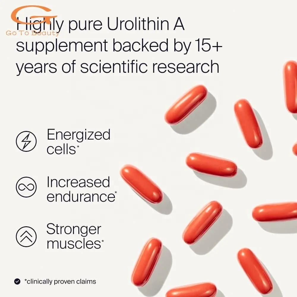 Gotobeauty OEM Factory Supplement Urolithin a 500mg Urolithin a Capsules for Antioxidants Urolithin a Softgel