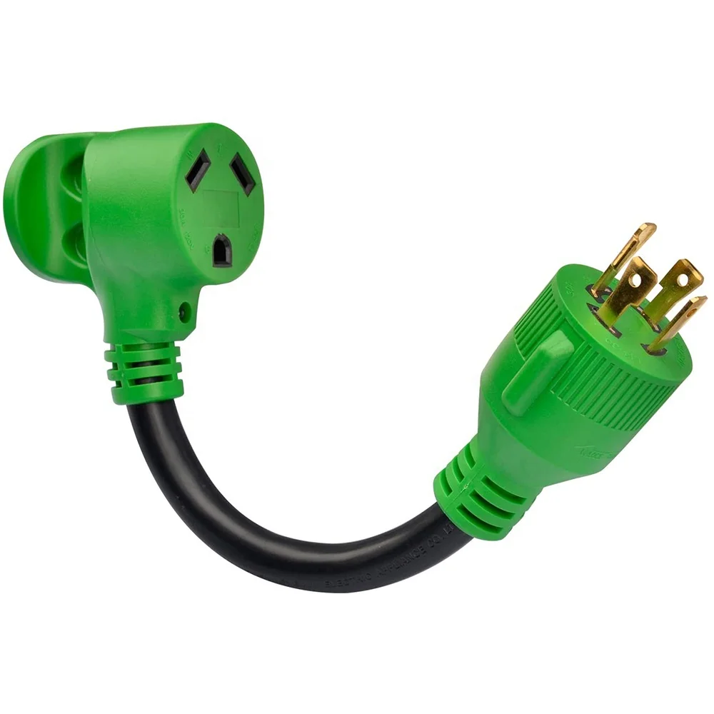 H10389 30 Amp 125 Volt to 30 Amp 125 Volt RV Adapter Cord, NEMA L14-30P Locking Plug to TT-30R Receptacle