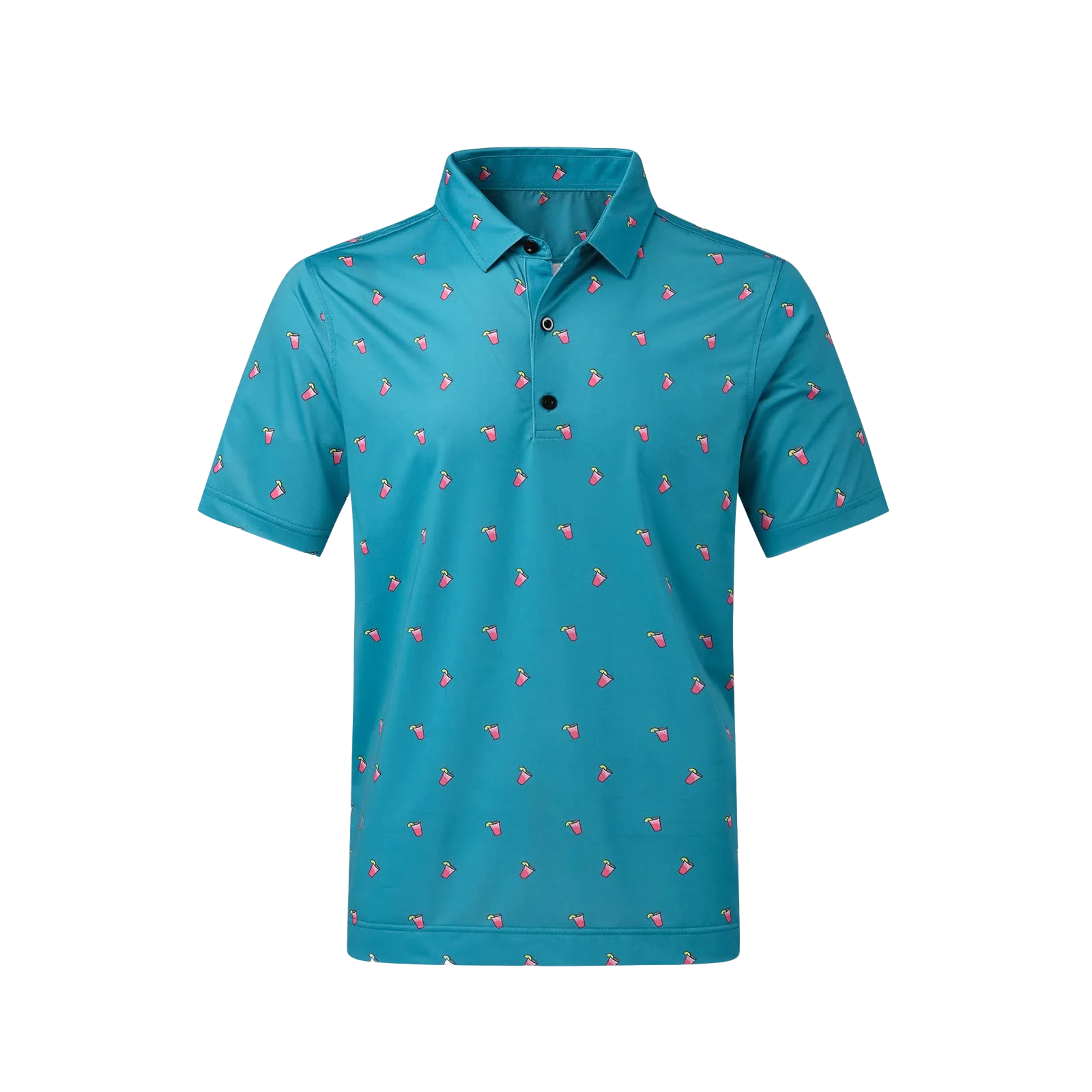 OEM sublimation 100 polyester graphic pattern printed oversized button down golf clothes men polo t shirts custom logo