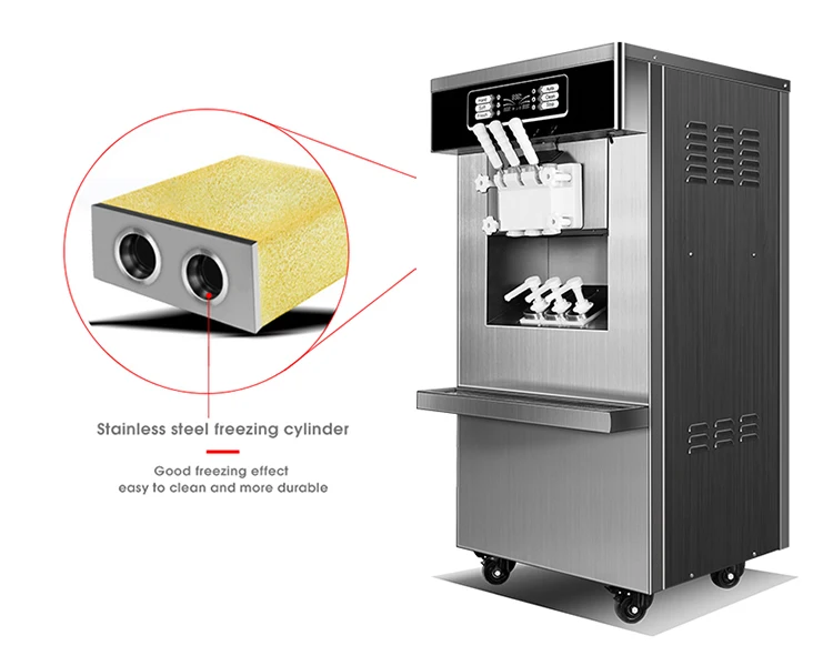 Commercial Soft Ice Cream Maker Machine,Ice-Cream Machine,Making  IceCream Machine with air pump
