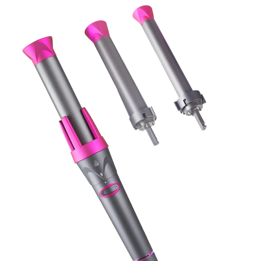 Wholesale price auto rotating pink hair curler 19mm 25mm 32mm barrels hair curler set for OEM (1600212820408)