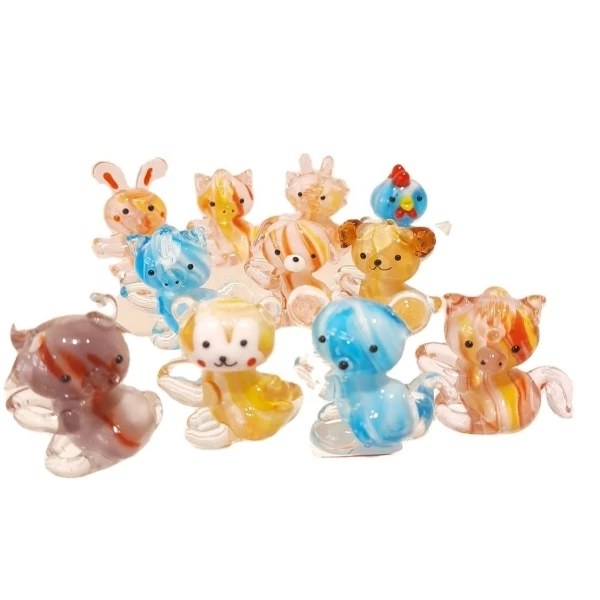 Custom Logo Mixed Fish Statue Of Murano Halloween Figurine Glass Animal