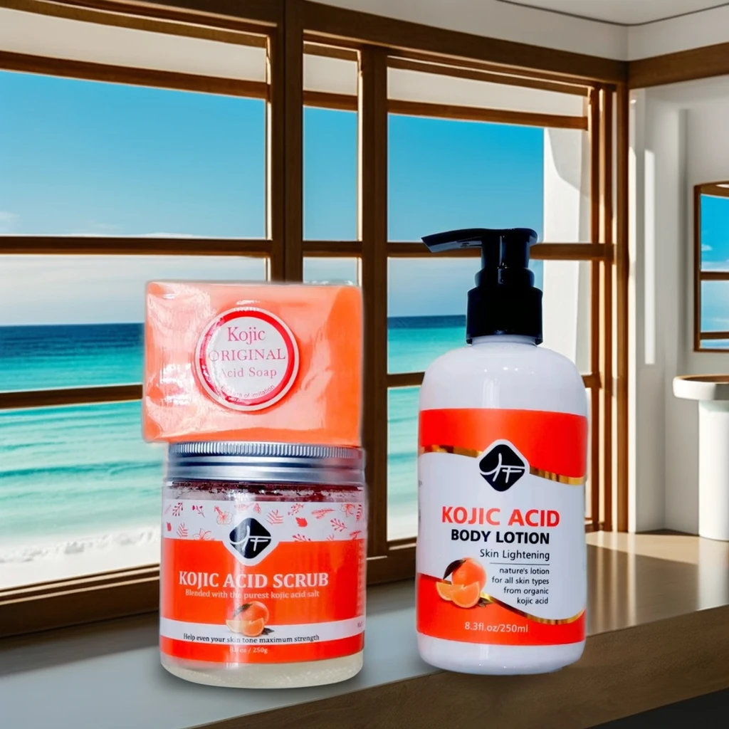 2024 бестселлер наборы для ухода за кожей тела натуральное органическое мыло скраб лосьон набор отбеливания кожи