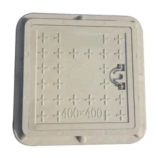 Square 600*600 FRP composite manhole cover with frame