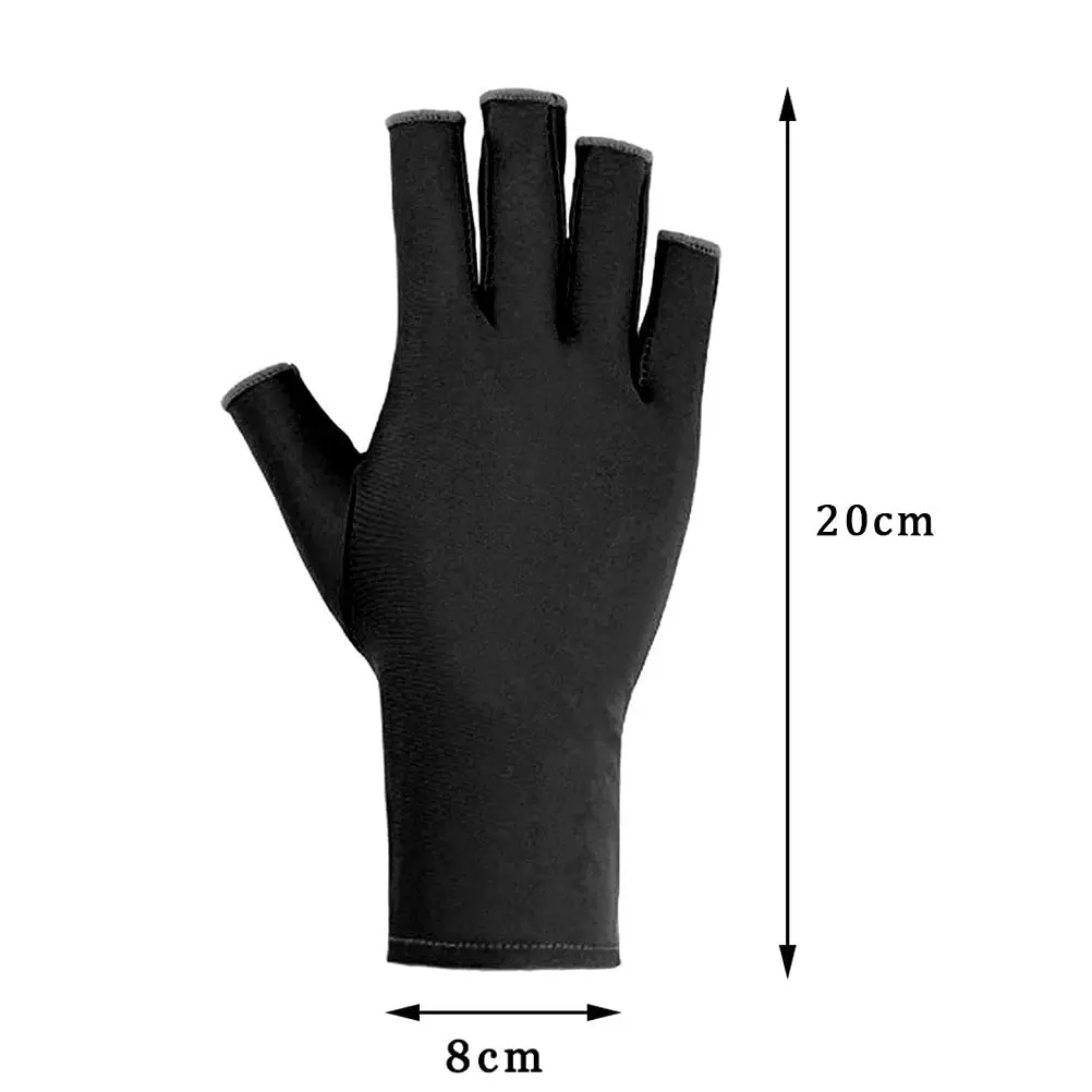 UV Gloves for Nail Lamp Light Manicure Gloves  UV Protection Fingerless Gloves for Nail SALON