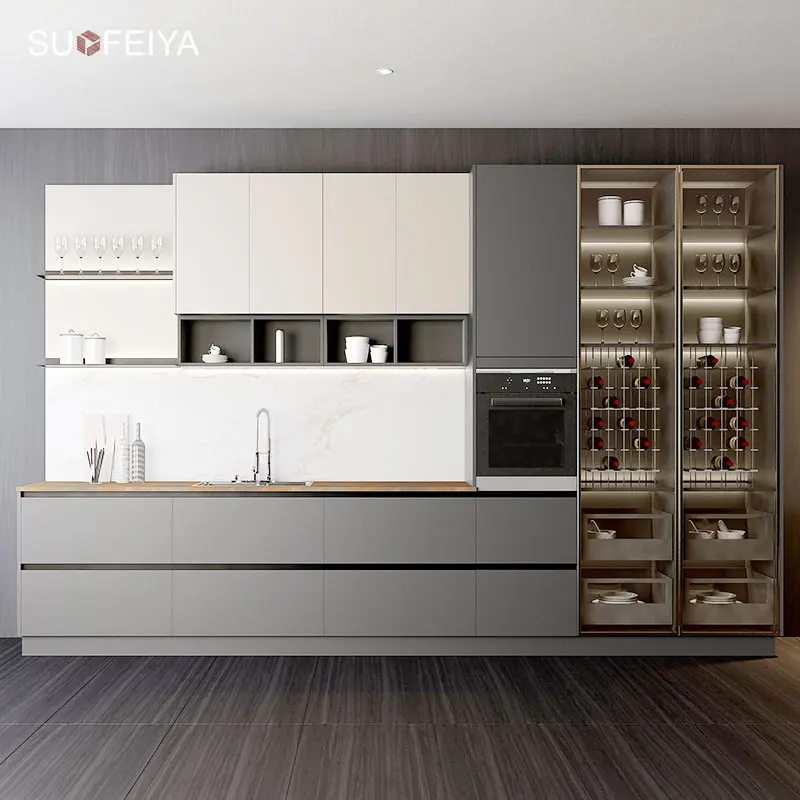 SUOFEIYA Customization Kitchen Cabinetry Australian Wood Lacquer Kitchen Cabinet Designs Kitchen Designs