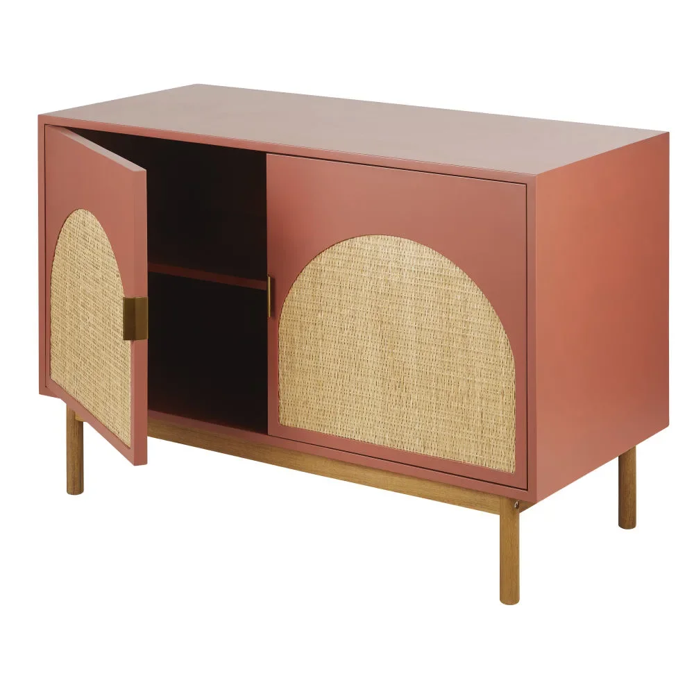 Wood Buffet 2 doors in Rattan for the Living room,Dining room,Bedroom or Kitchen