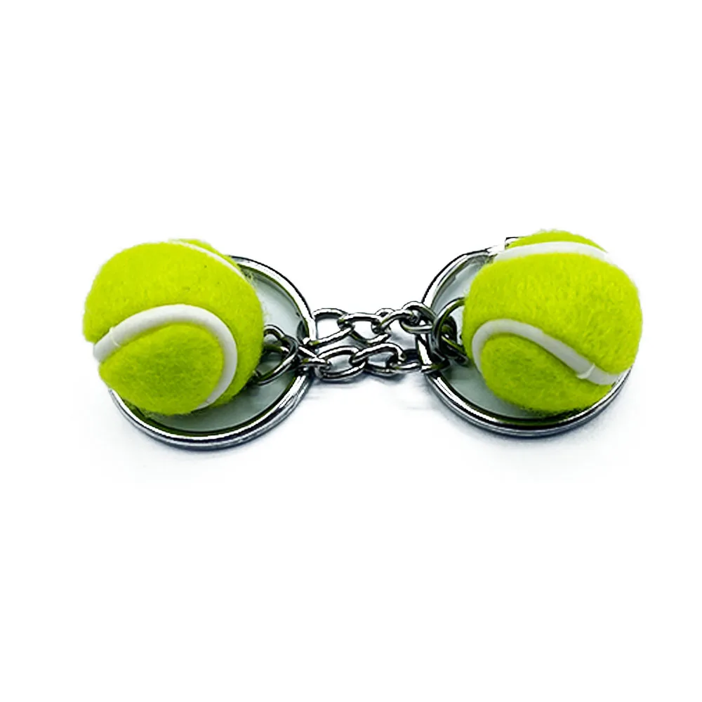 Manufactures Custom Logo paddle tennis ball keychain custom 2d/3d soft pvc keychains, make rubber