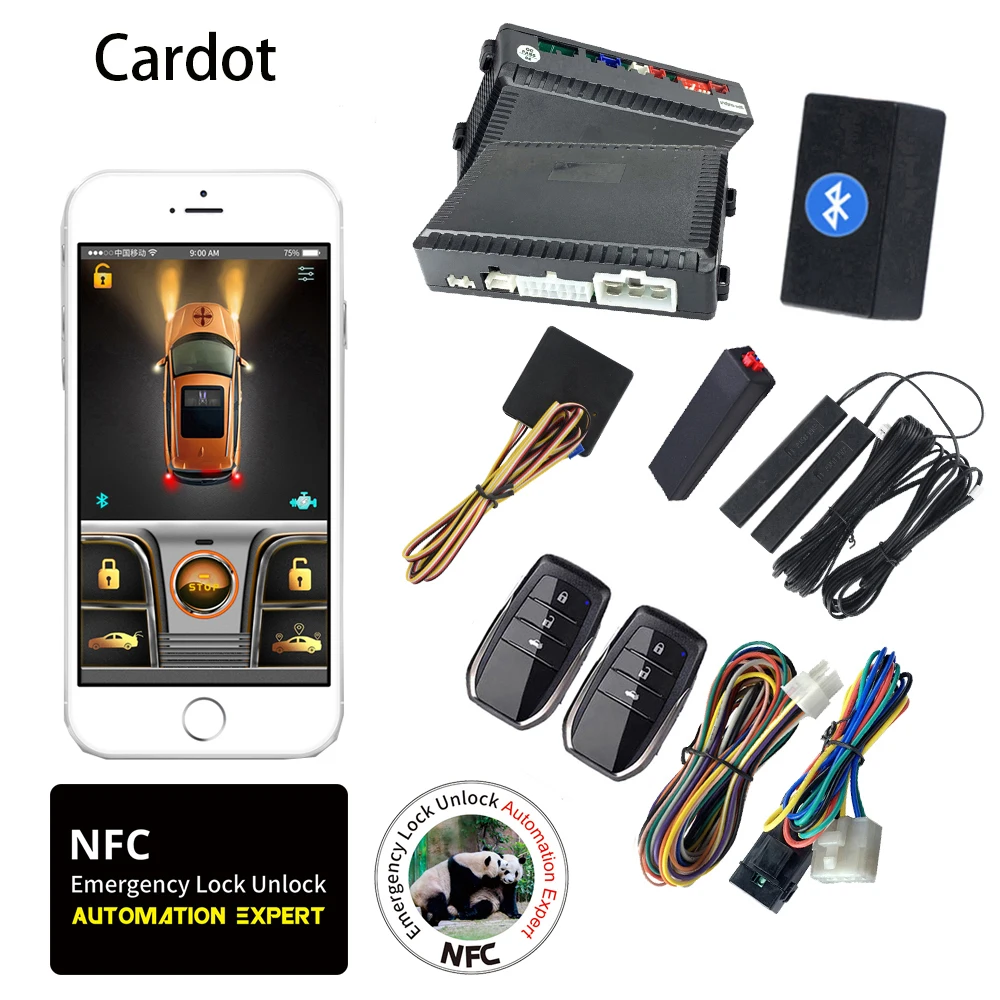 Cardot Nfc автомобильный умный пульт дистанционного управления Alarma вход без ключа со смарт-ключом Автомобильная сигнализация