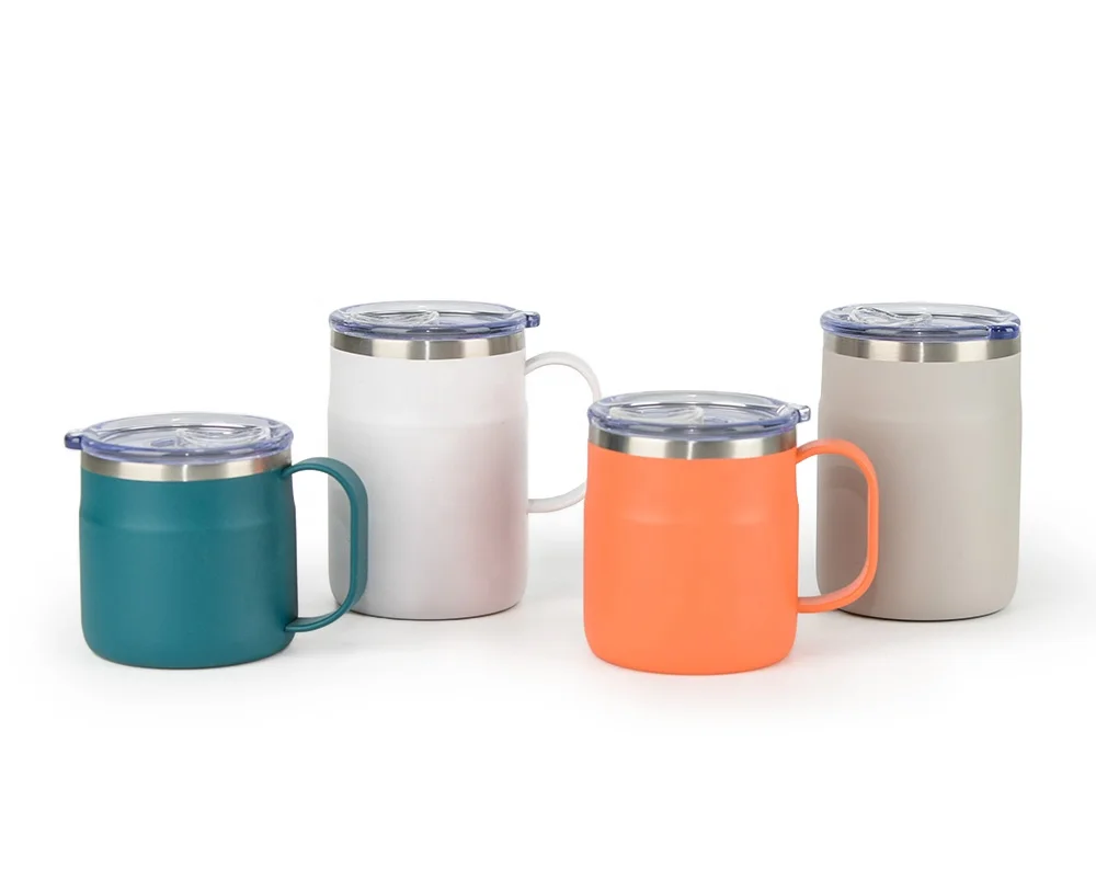 Vacuum Coffee Mug with Handle Free Sample Customize Double Wall 18/8 304 Stainless Steel,stainless Steel Modern SS 304+201 Mugs