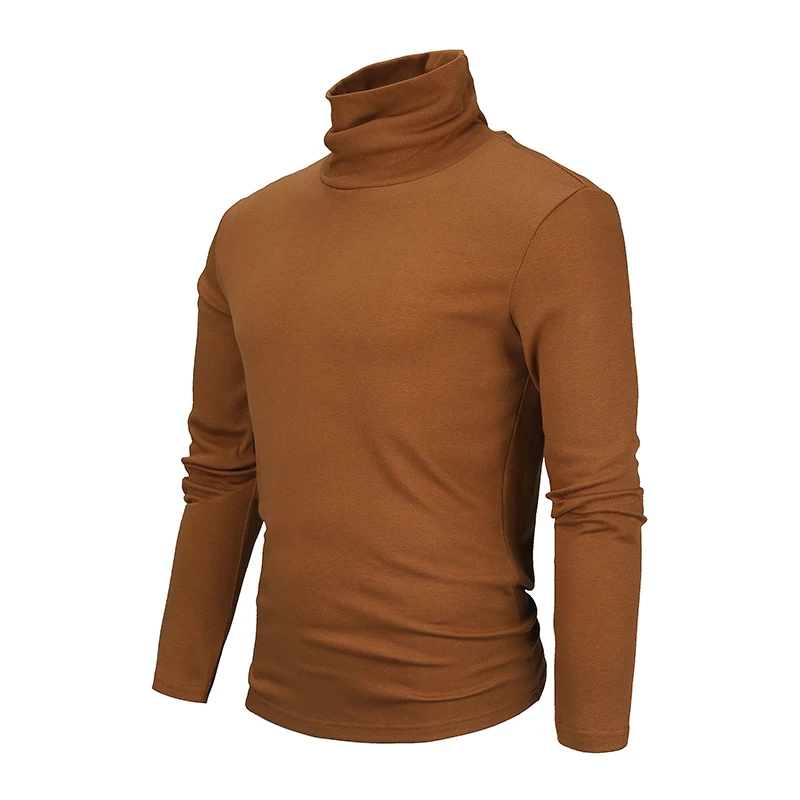 New arrival custom design pullover stretchy high turtle neck long sleeve men turtleneck shirt