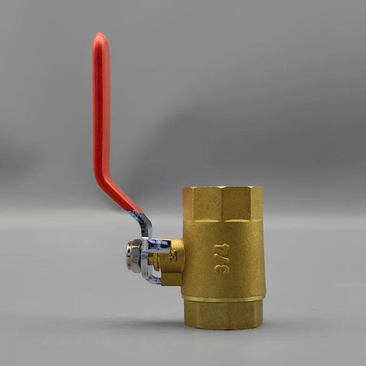 Brass Ball Valve 1PC Type  3/4 Inch NPT Standard Port for Water, Oil, and Gas (3/4 Inch Ball Valve)