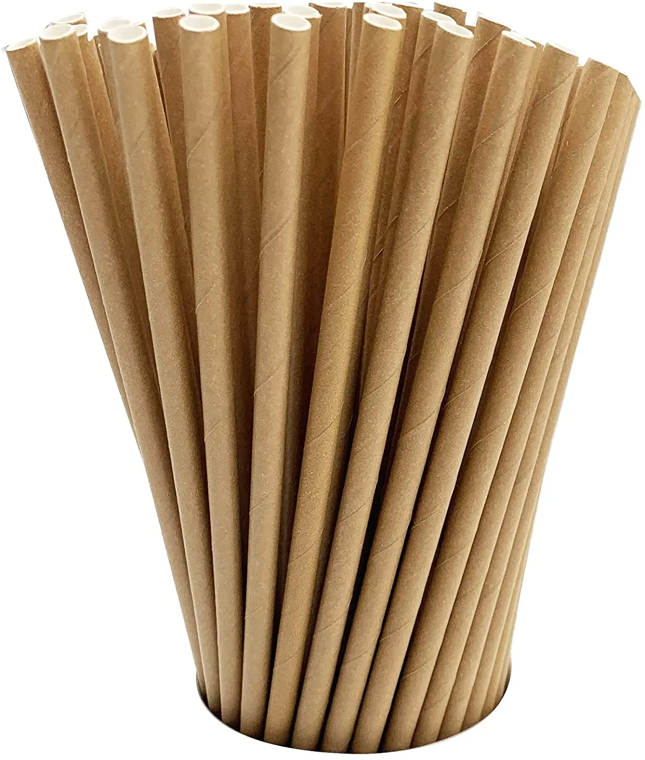 Manufacturer Disposable Biodegradable Kraft Paper Straw Eco Friendly Bubble Tea Brown Kraft Paper Straws