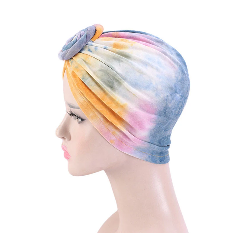 Exclusive Sweet Girl Hat With Bows  Soft Stretch Knit Turban Headwrap Hat Women Hair Accessories Turban for Ladies