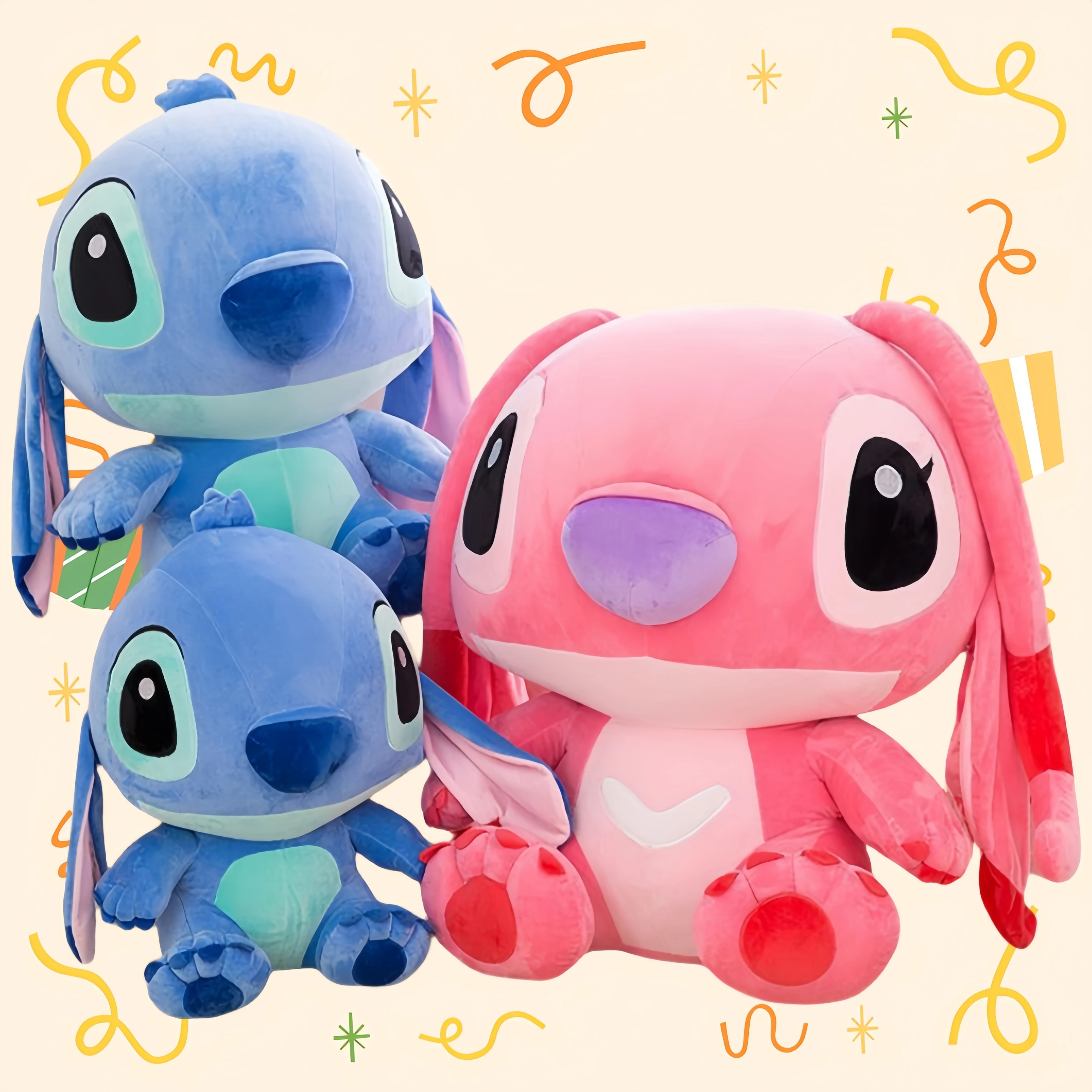 Multi Size Stitch Stuffed Animals Claw Machine Dolls Children Gifts Famous Cartoon Character Plush Toys for Boys Girls