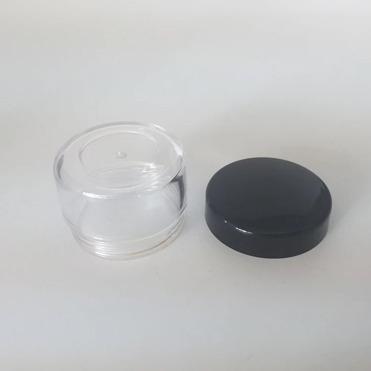 E-commerce hot selling plastic PS 15g / 15ml clear jar pot container for cosmetics glitters, 0.5oz cosmetic cream dispenser jar